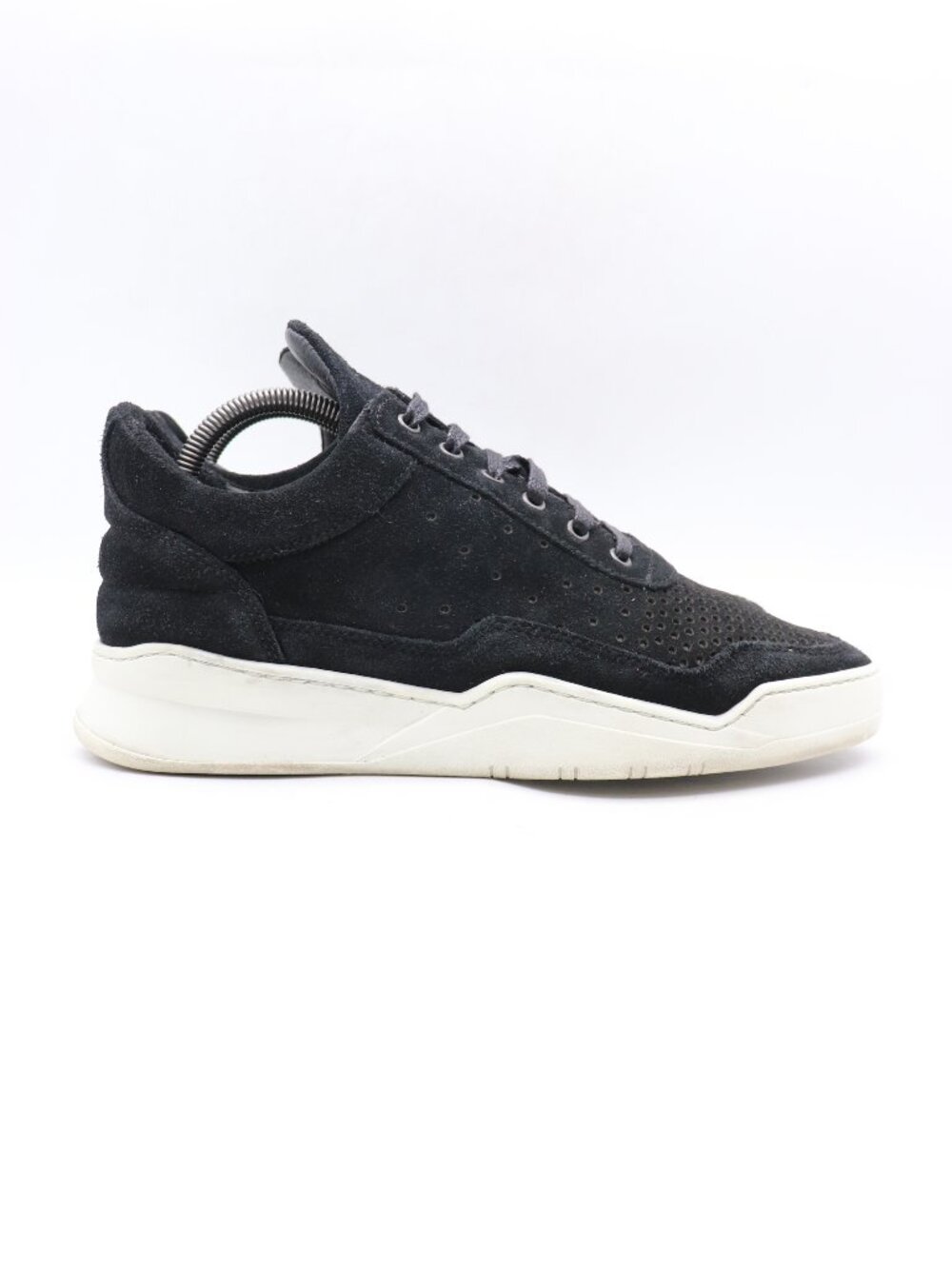 Filling Pieces Low Top Ghost Men's Size EU 42 Black Suede Lace Up Sneakers